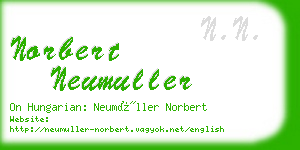 norbert neumuller business card